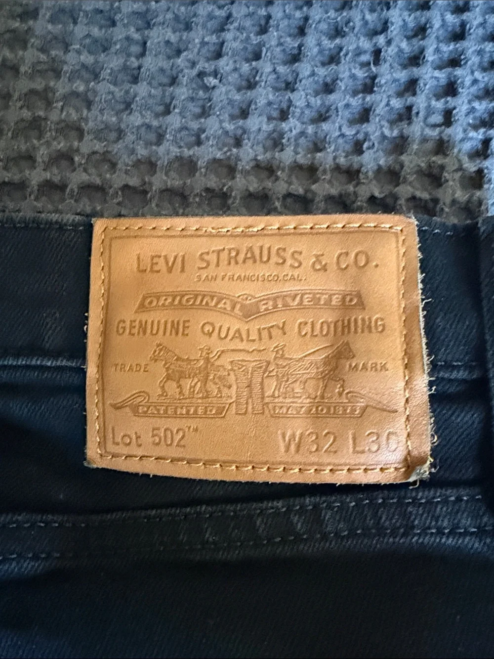 Levi's Men's 502 32x30 Slim Straight Jeans - Black